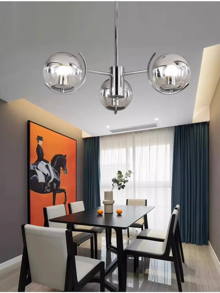 French living room pendant light, medieval Bauhaus dining room bedroom study, Nordic magic bean lighting fixture