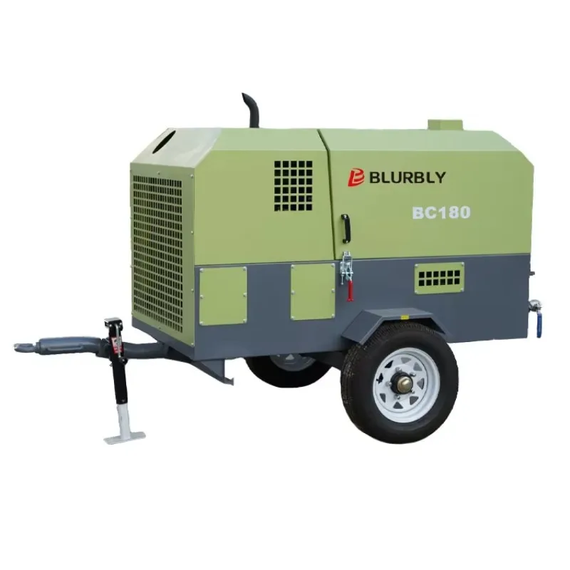 Ultra Cheap Price 6m3/min Mining Compressor 185cfm Portable Diesel Engine Screw Air Compressor 380V Motor Valve Air End Core