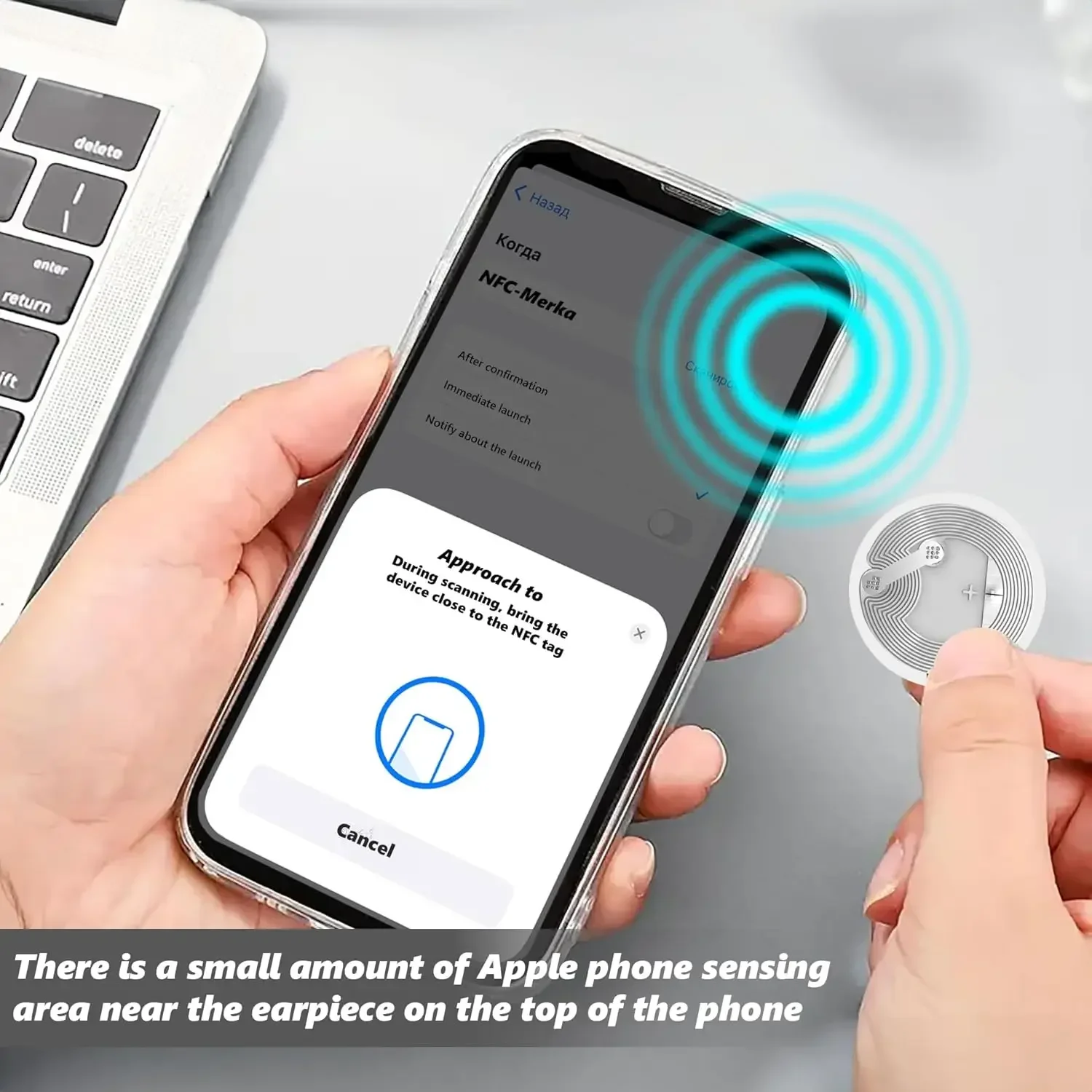 50-10PCS NTAG215 NFC Sticker Tags 504 Byte Blank Rewritable Adhesive Labels, Universal for All NFC Enabled Mobile Phones view 2