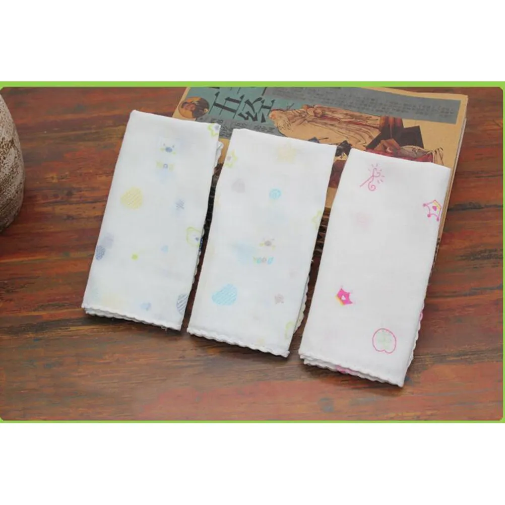 1Pcs 31x31cm Pure Cotton Gauze Baby Burp Cloth Soft Absorbent Nursing Bib Face Towel for Newborns Sensitive Skin Reusable
