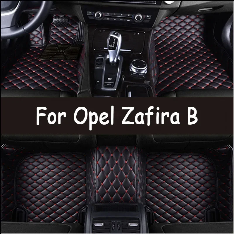 

Автомобильный роскошный кожаный коврик на заказ для Opel Zafira B 2005 2006 2007 2008, автомобильный коврик, полный комплект, женские водонепроницаемые аксессуары 053