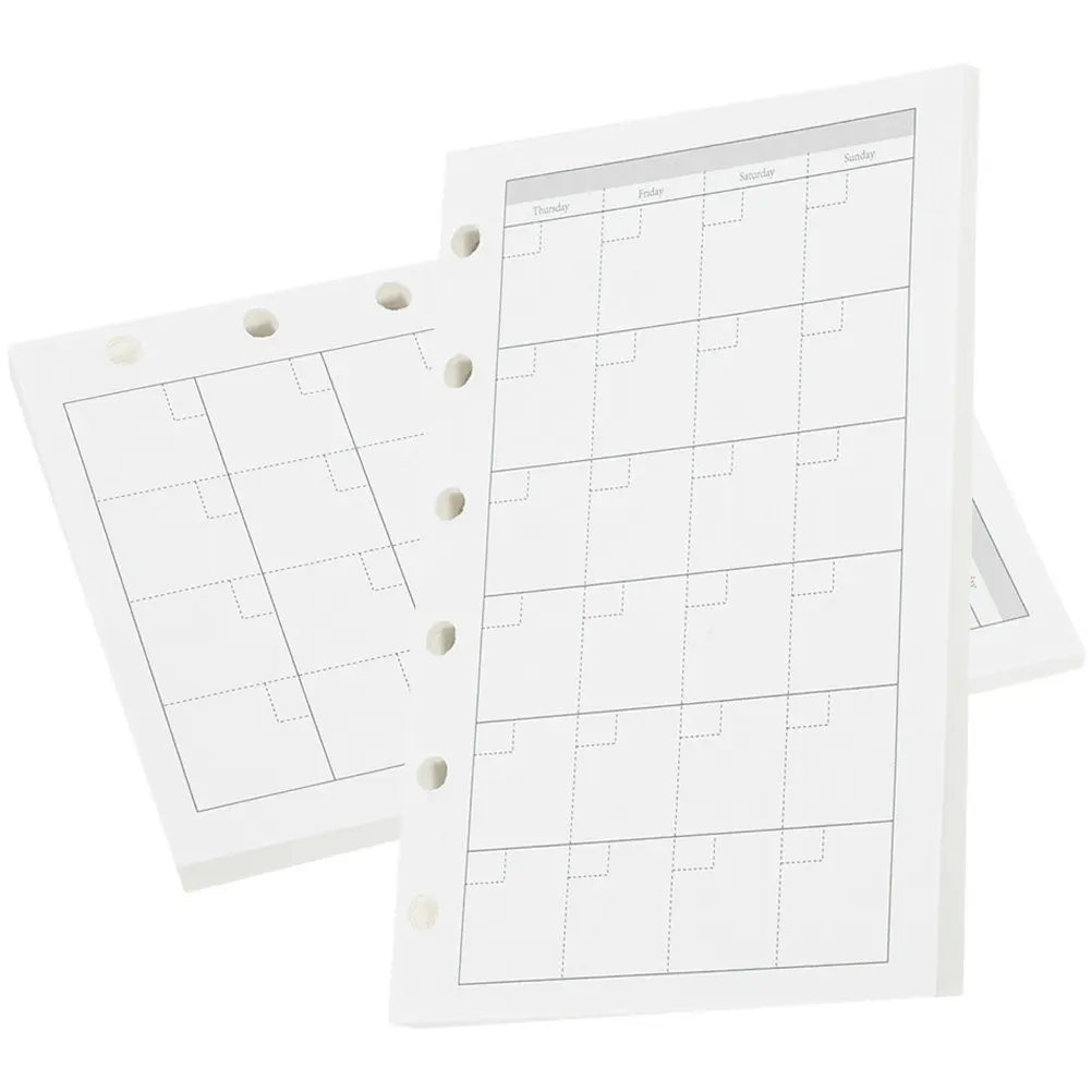 2Sets Hand Account Notebook Replacement Thick Paper Loose Leaf Refill Suitable for Students Planner Inserts Notepad Refills
