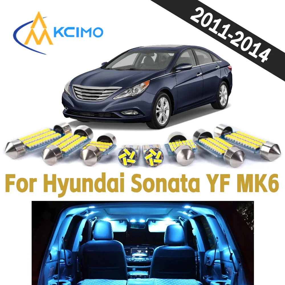 

Durable Auto Interior LED Light Kit For Hyundai Sonata YF 2011-2014 CANBUS Bright Wear Resistant Vehicle Indoor Lighting Bulbs