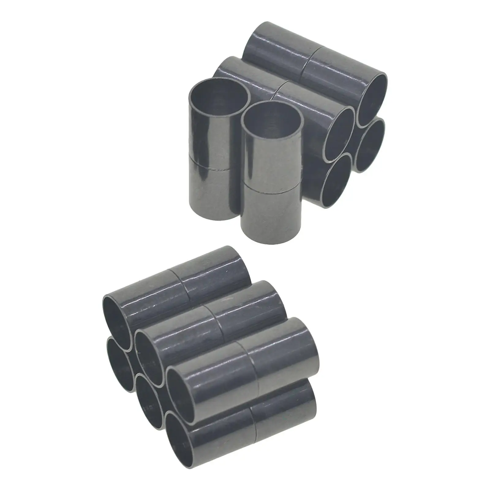 6x12x Cord End Caps for Jewelry Making Magnetic Column Clasps for Necklace DIY Black