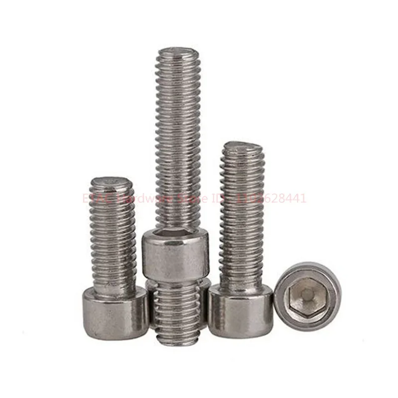 2/20Pcs Metric Thread M3 M4 M5 M6 M8 304 A2 Stainless Steel Allen Hexagon Hex Socket Cap Head Screw Bolt