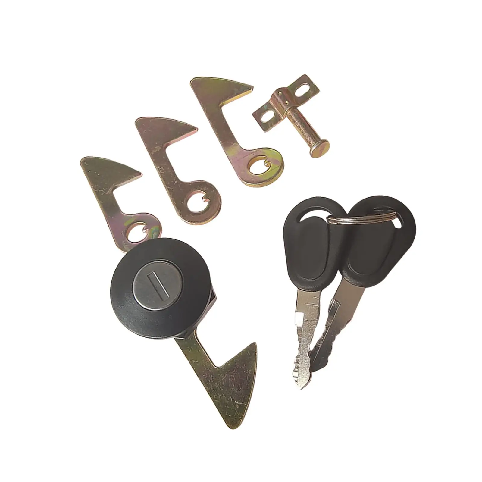 Motorcycle Rear Trunk Lock Repair Sturdy with 2 Keys 4 Metal Hook Professional Luggage Box Lock Set Tail Box Lock for Motorbike