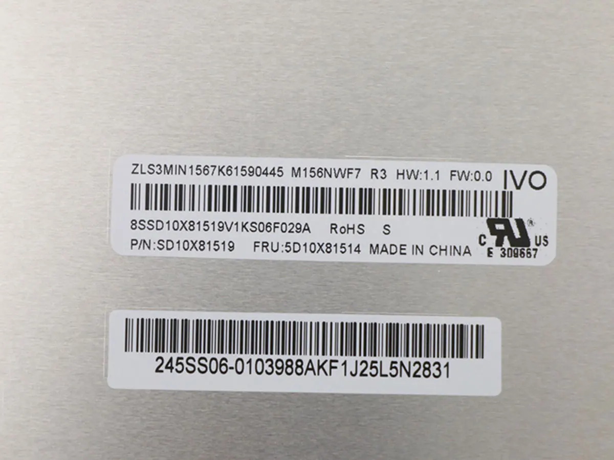 شاشة كمبيوتر محمول LCD مقاس 15.6 بوصة لوحة IPS M156NWF7 R3 M156NWF7 R0 FHD 1920x1080 eDP 30Pins 100% sRGB مصفوفة عرض
