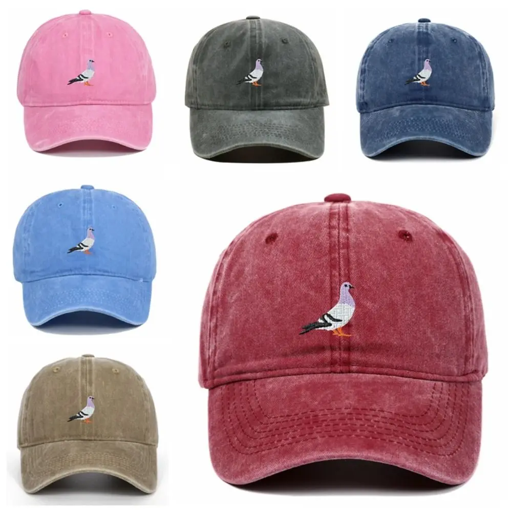 

Pigeon Embroidered Baseball Caps Sun Protection Adjustable Summer Sun Hat Daily Casual Mountaineering Sports Hat Outdoor Sports
