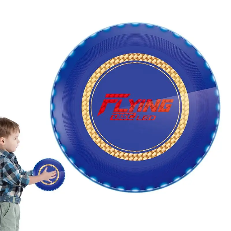 Portable Soft Edge Flying Disc Lighted Flying Disc For Kids Parent-child Sports Toy Outdoor Colorful LED Spinner Toy Night Play