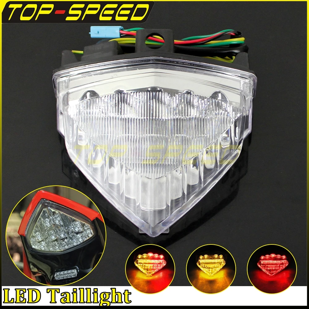 

Motorcycle LED Taillight Integrated Turn Signals Rear Brake Lamp For Honda CB1000R 2008-16 CB600F Hornet 2007-14 CBR600F 2011-14