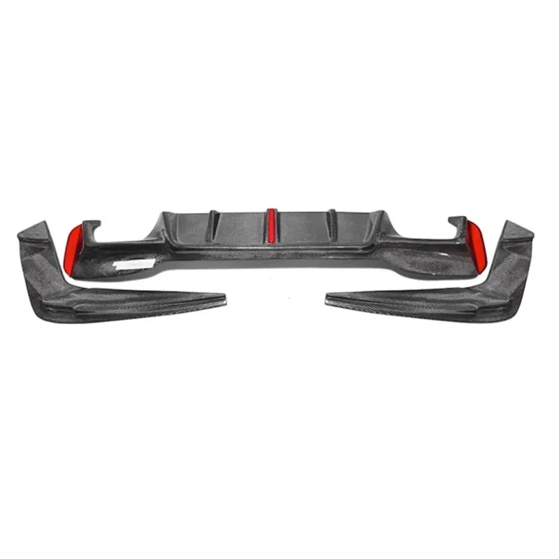Carbon Fiber Diffuser For BMW 5 Series M5 F90 G30 G38 Back lip Bumper Car Rear Splitters Spoiler 3D with light Auto body kit