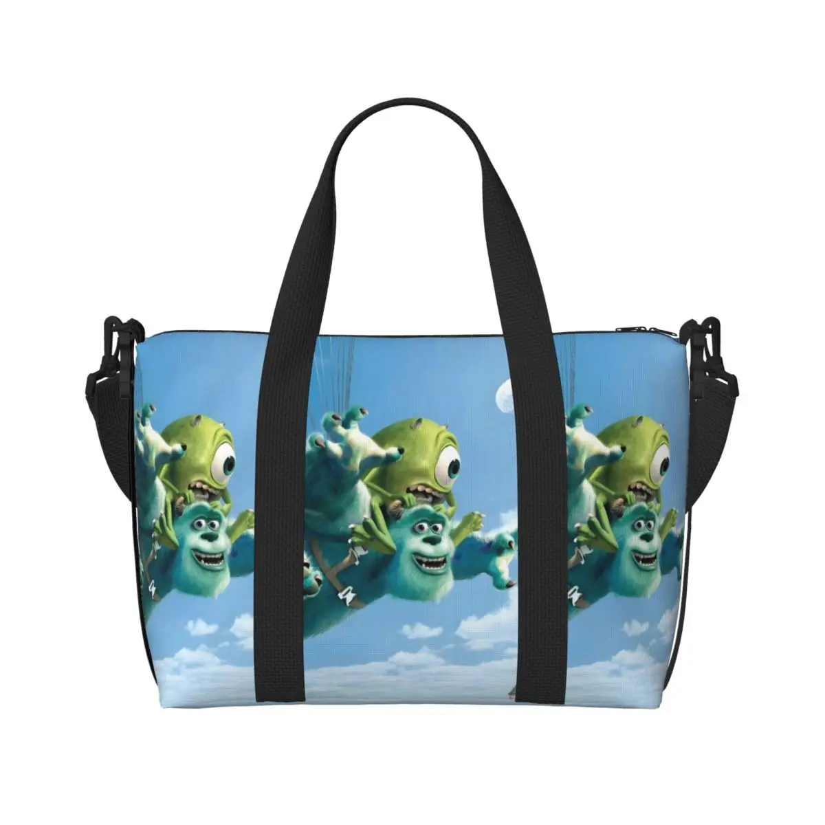 

Пляжная большая сумка Университета монстров на заказ для женщин Монстры Аниме Большое отделение Тренажерный зал Пляжные дорожные сумки