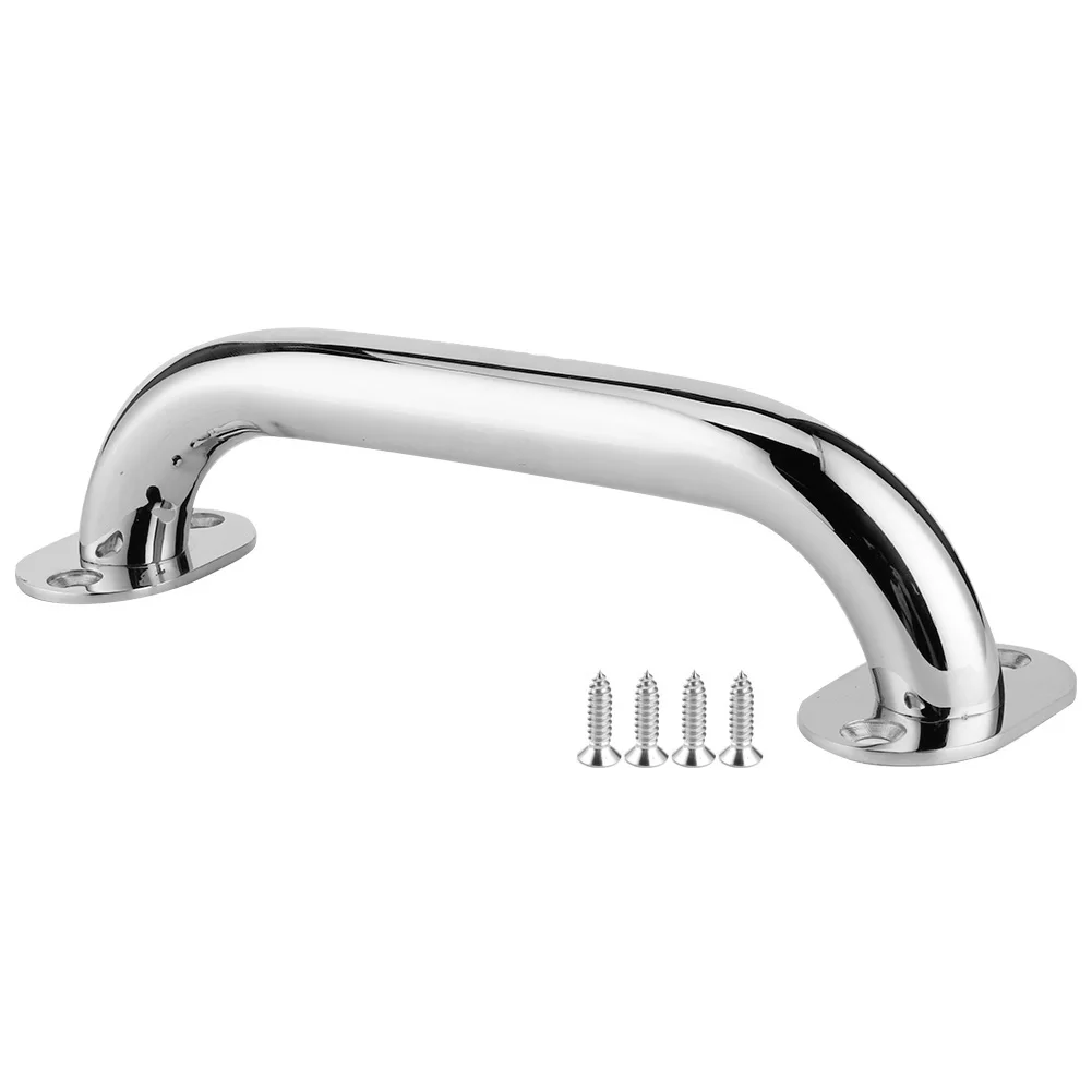 7.9in 316 Stainless Steel Grab Marine Handrail Handle Grip for Boat Hatch Yacht Bathroom Boats Hardware Accessories