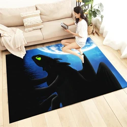 Cartoon How to Train Your Dragon HD Printed Carpet,Living Room Decor,Sofa,Table Rug.Picnic,Camping,Outdoors,Bedroom,indoor Mat.