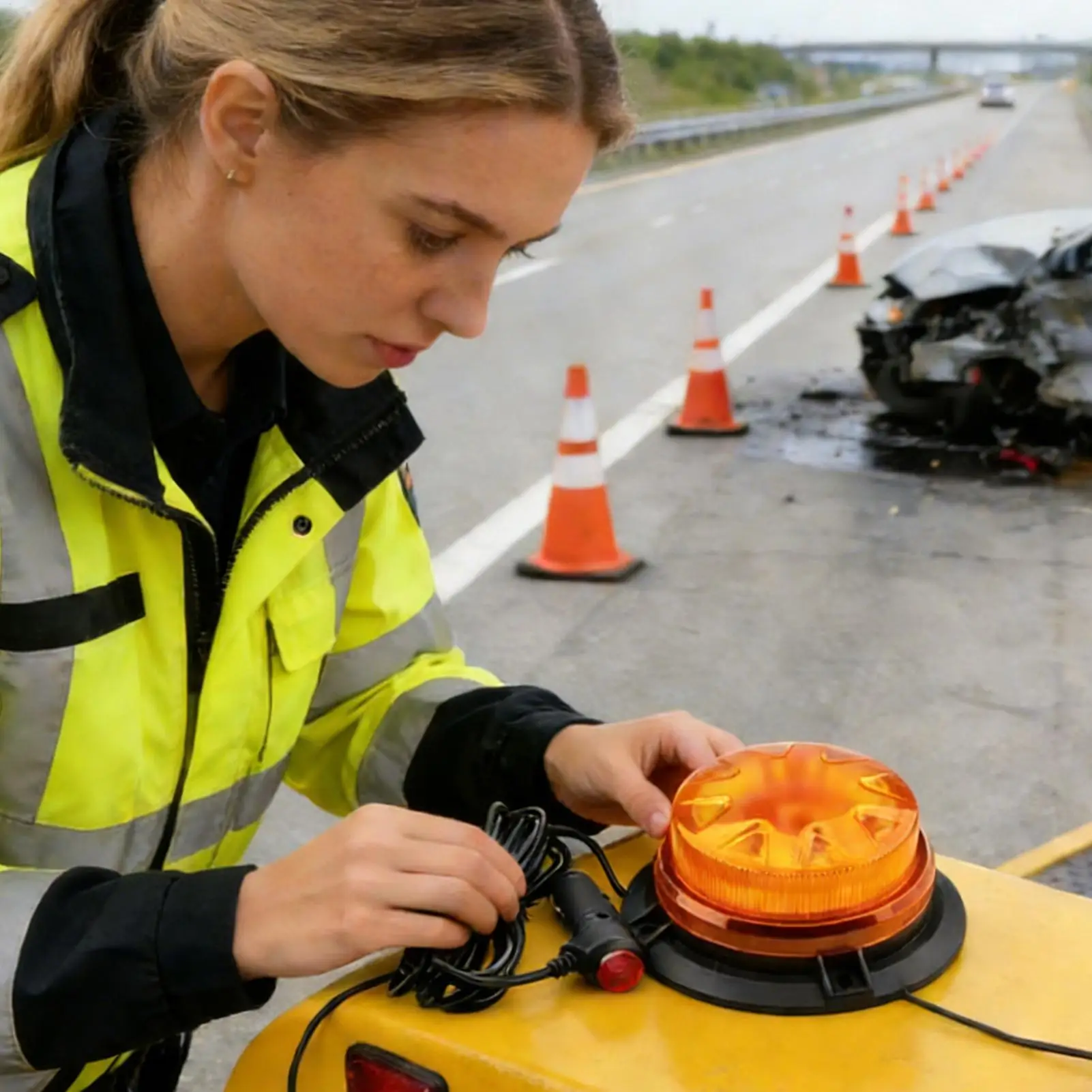 

Магнитные сигнальные фонари-вспышки для грузовиков, автомобилей, строительной техники, дорожных работ, прицепов, спецтехники