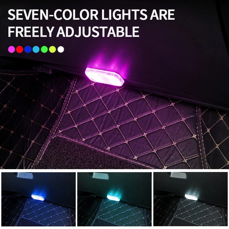 BLALION Touch Sensor LED Interior Lights Car Roof Ceiling Reading Lamp Wireless Magnetic Decoration Atmosphere Lamp USB Charging