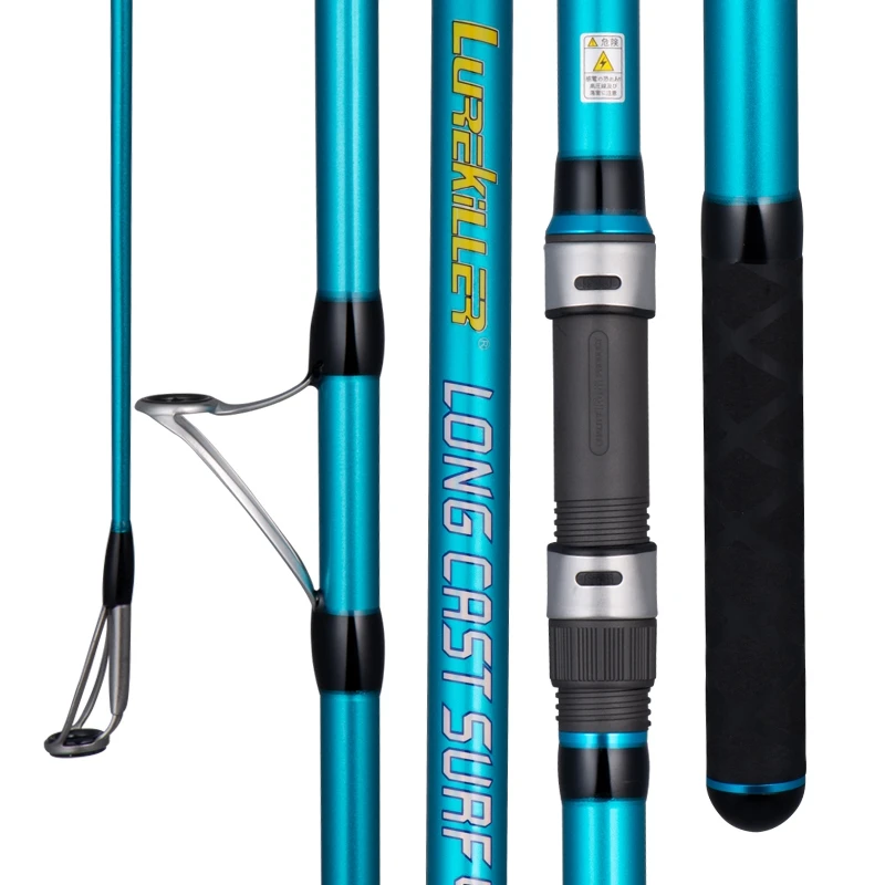 Lurekiller 4,20 M caña de Surfcasting caña de Surf caña de pescar Longcast 3 secciones 80-150g/100-250g/200-400g guías Fuji pesca en agua salada