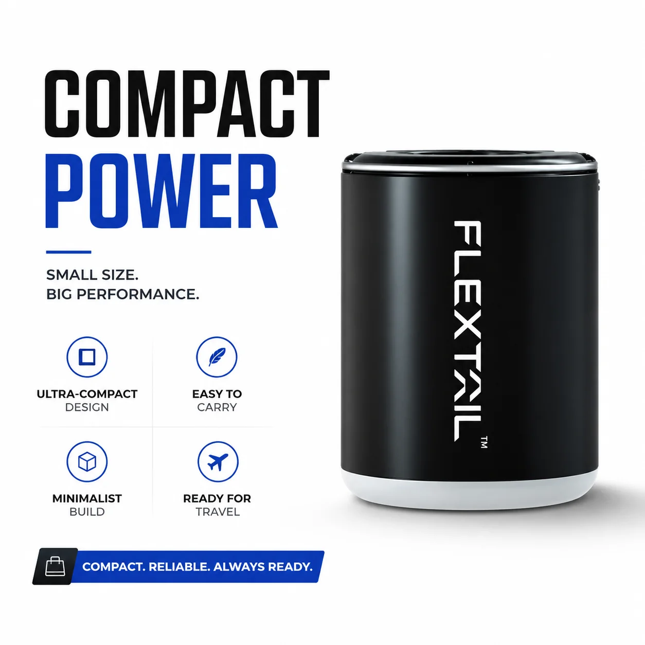 

FLEXTAIL TY2X1600 Portable Wireless Air Pump Mini Rechargeable Inflator for Air Mattress Camping