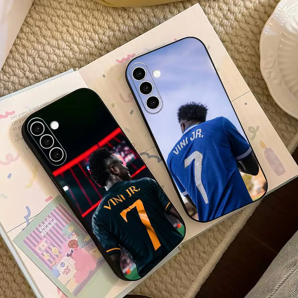 Football Star v-Vinicius Jr  Phone Case For Samsung Galaxy A73,A72,A71,A70,A53,A52,A51,Others Soft Black Cover