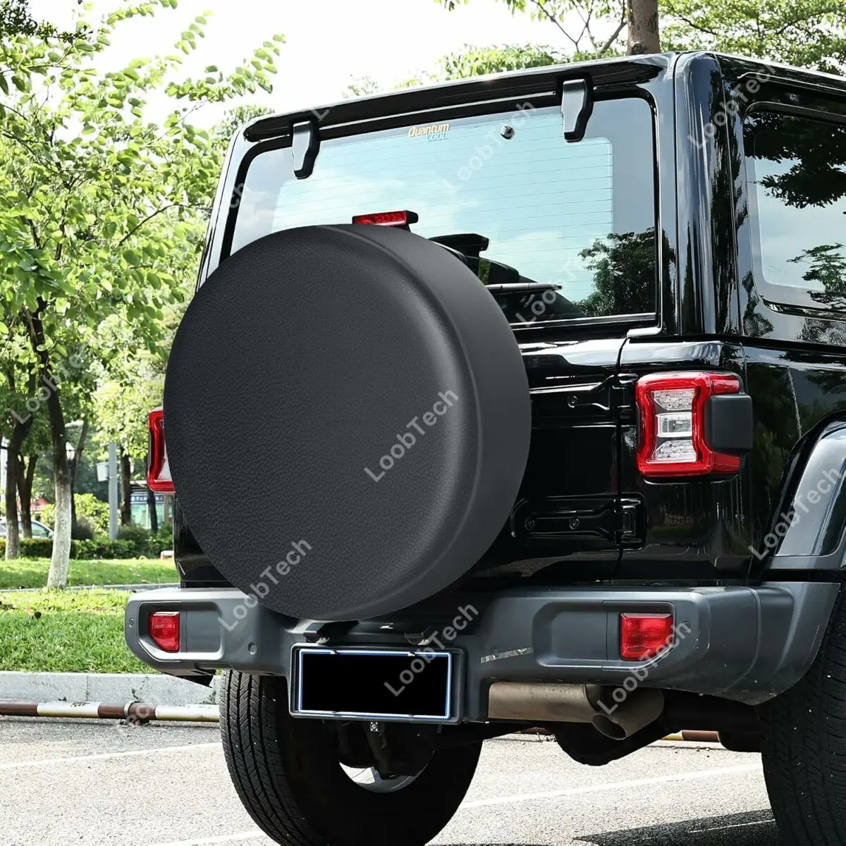 

Spare Tire Cover Thickening PVC Leather Automotive Wheel Cover Universal Fit for SUV Truck Camper Trailer