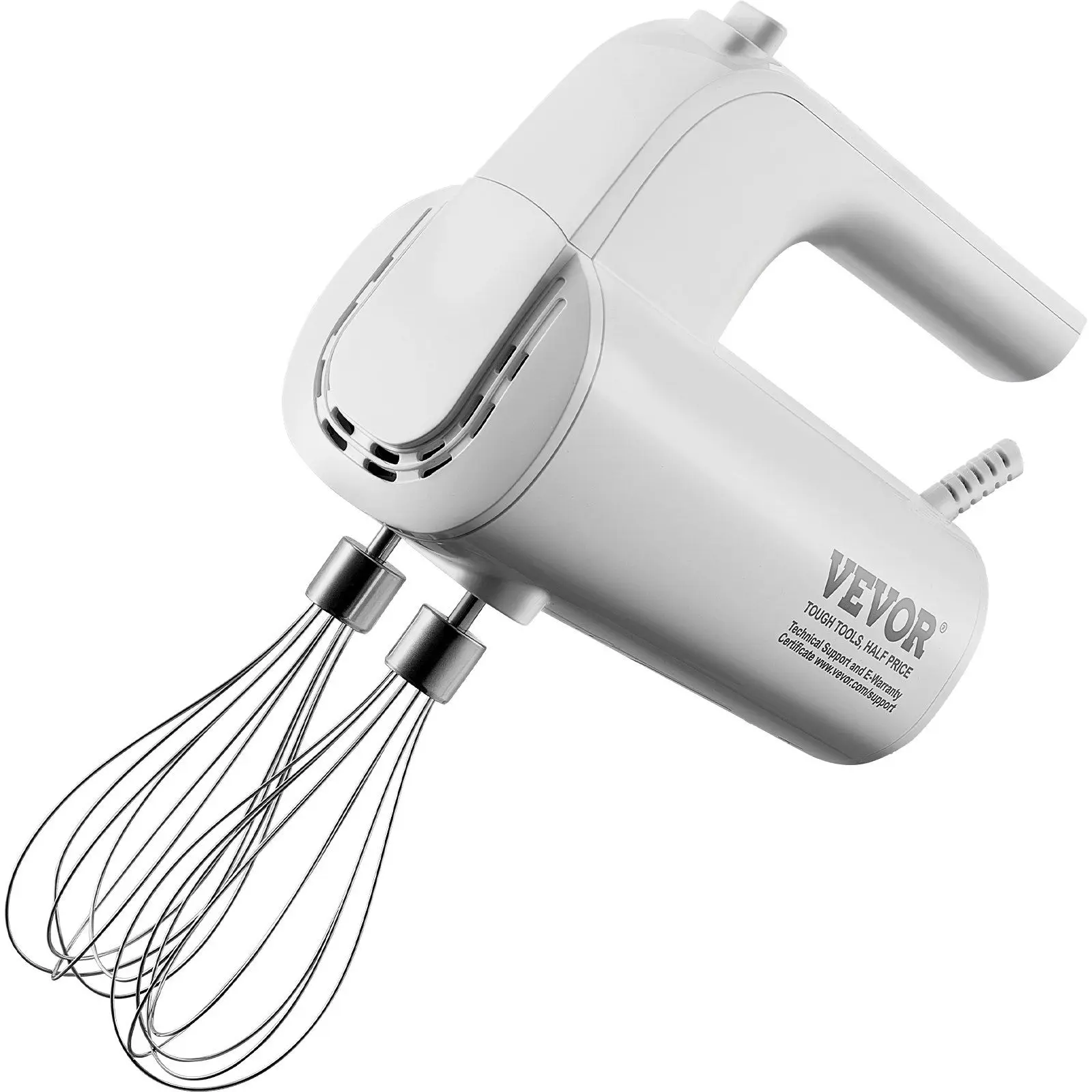 

Digital Electric Hand Mixer, 5-Speed, 200W Portable Electric Handheld Mixer, with Turbo Boost Beaters Dough Hooks Whisks Storag