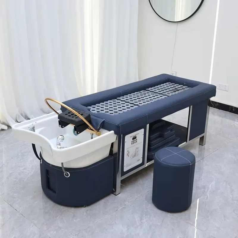 Thai Style Hair Wash Bed for Salons Barber Shops Moxibustion Massage Bed Massage Therapy Thai Head Spa Shampoo Bed for Salon