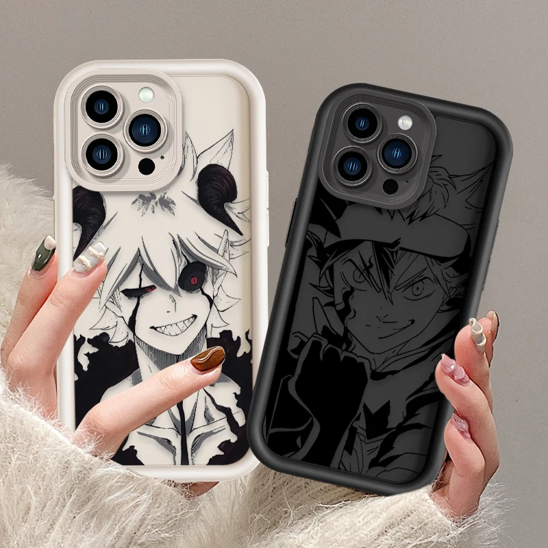 

Anime Black Clover For Apple iPhone 15 14 13 12 11 XS XR X 8 7 Pro Max Plus Soft Eye Ladder Phone Case Cover