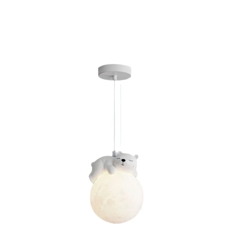 

Children's bedside chandelier modern simple cute boy and girl bear small picture chandelier wall lamp adjustable