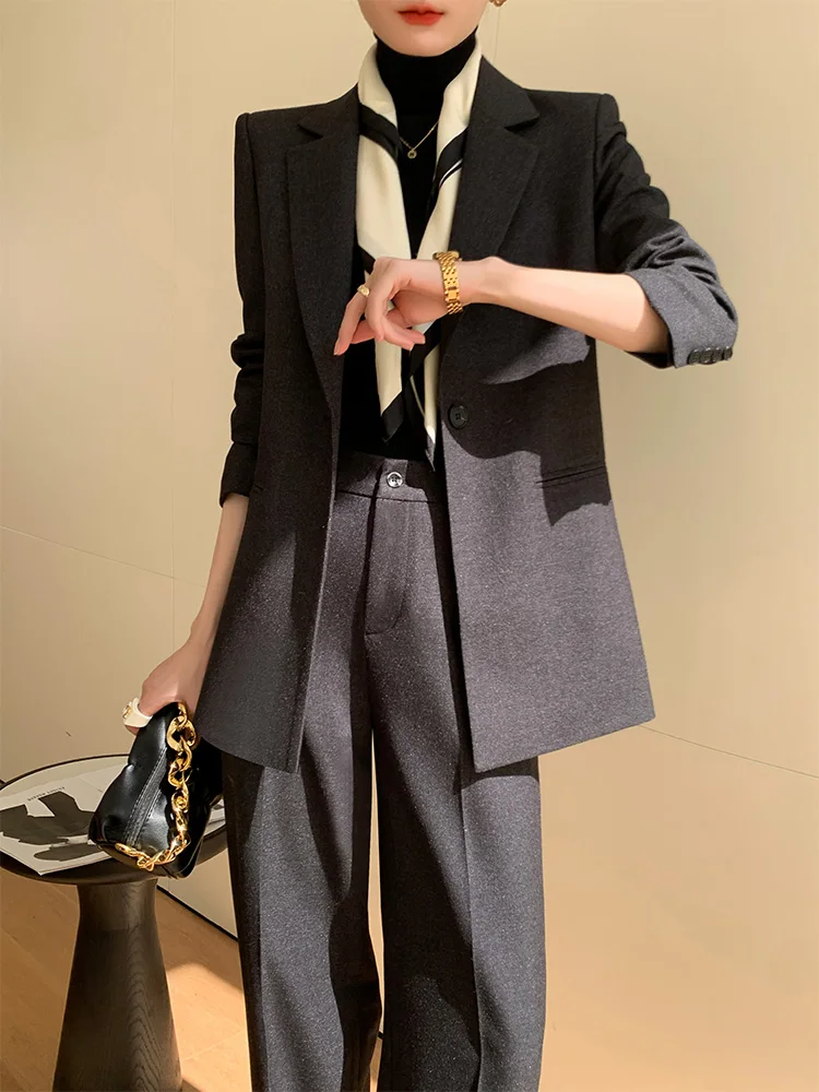 

Ay костюмный комплект, повседневный женский модный комплект Briti Sle, осень-зима, Новое поступление, длинное платье из полиэстера на пуговицах