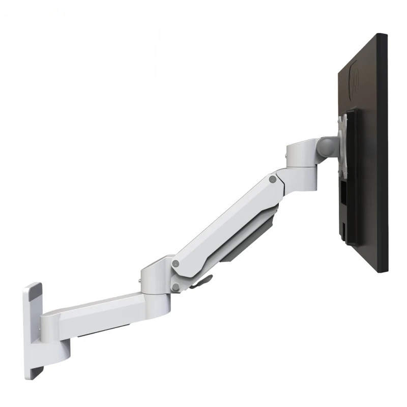 T9-GA02-W Industrial Grade Articulated Monitor Arm 32 Height Adjustable Aluminum Display Stand for Nurse Stations