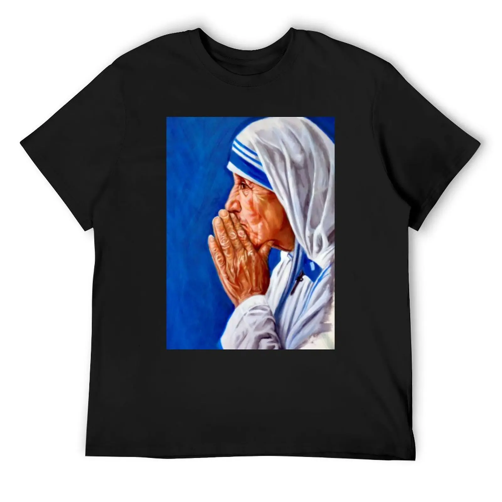 

portrait of Mother Teresa T-Shirt quick-drying graphic tee shirt essential t shirt Men's clothing