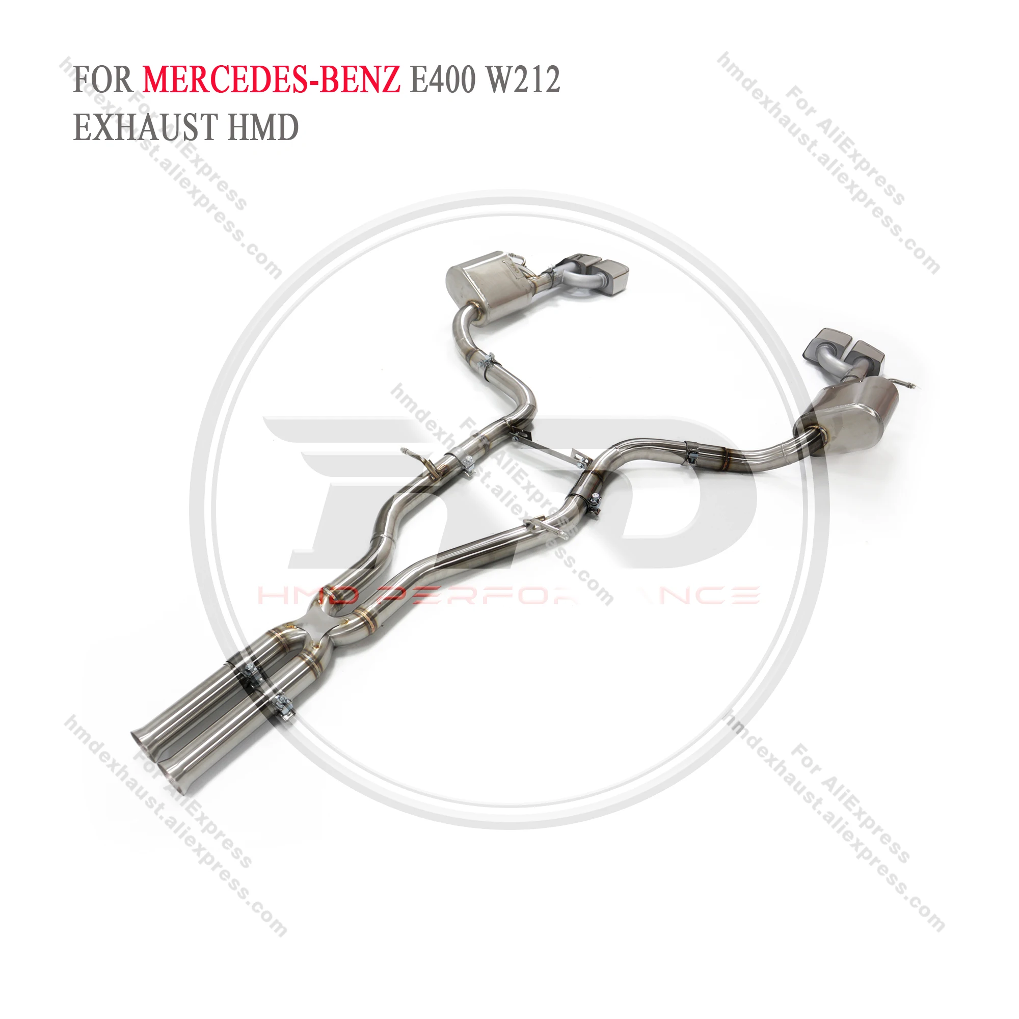 HMDHMD HMD Exhaust System Stainless Steel Performance Catback for Mercedes benz E300/E400 W212 2014+ 3.0T Muffler