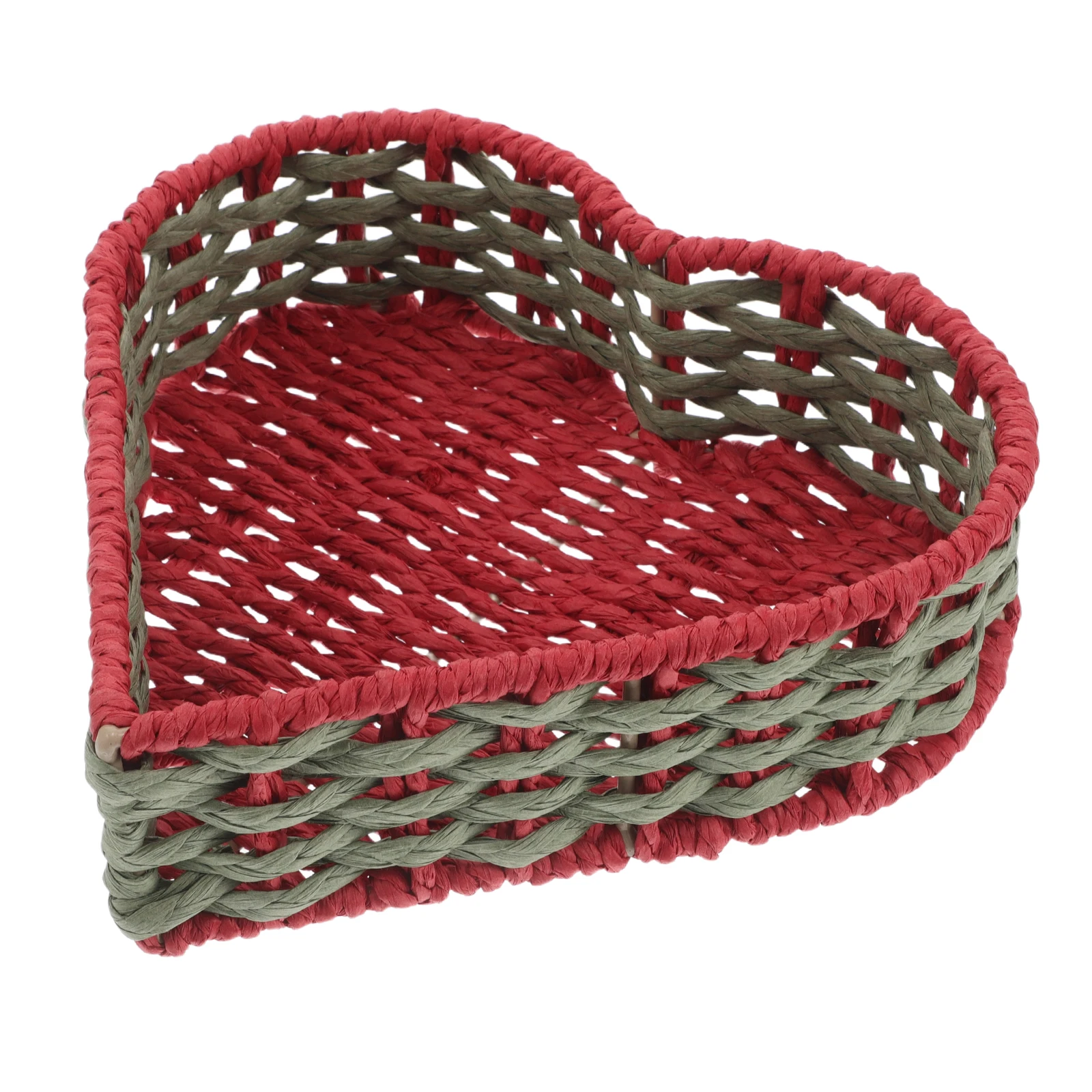 

Storage Basket Cutlery Handheld Container Food Serving Tray Braided Baskets Flower