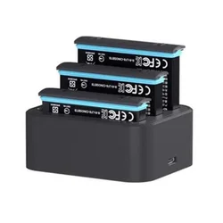 Insta 360 ONE X3 Original Battery Charger 3 Slots/Dual USB Charger/Cargador Insta360 One x3 Battery Panoramic Camera Accessories