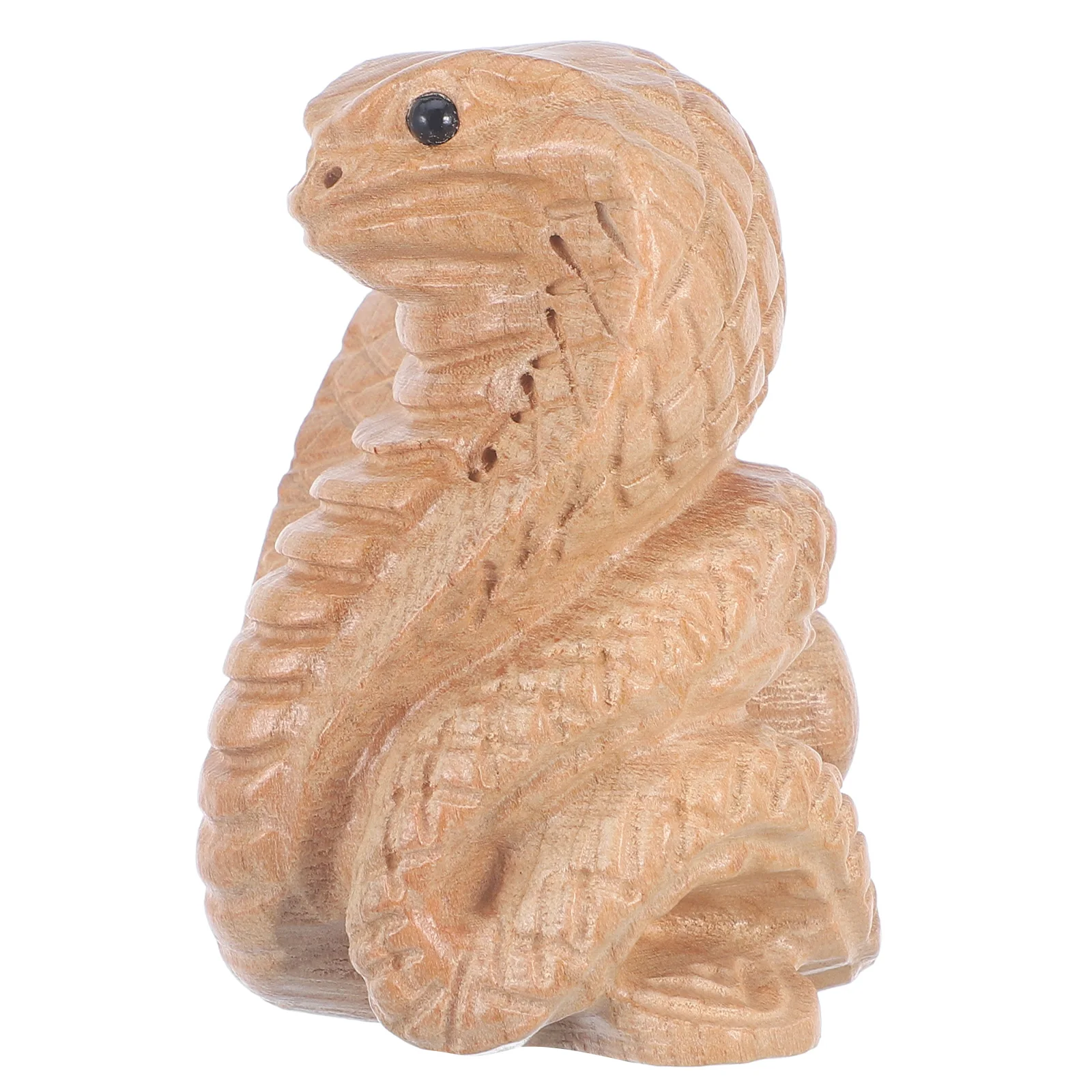 

Wood Carving Home Decor Simulation Animal Figures Snake Statue Realistic Snake Statue Figures for Garden Bonsai Travel
