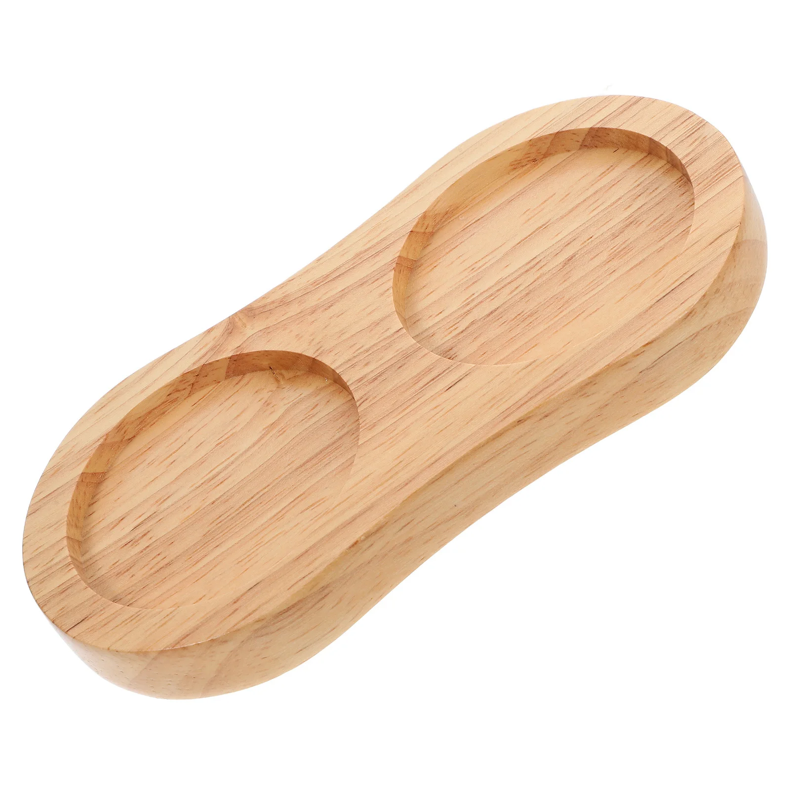 

Elegant Wooden Seasoning Bottle Tray Antislip Base Kitchen Countertop Organizer for Spices Coffee Bar Condiment Rack