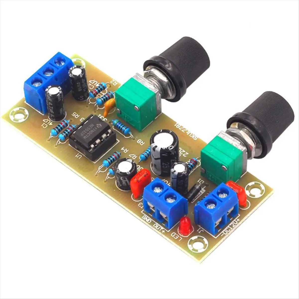 A64I DC 10-24V Subwoofer Amplifier Preamp Board Subwoofer Frequency Filter Plate Single Power Supply Filter Board for Diy Kit