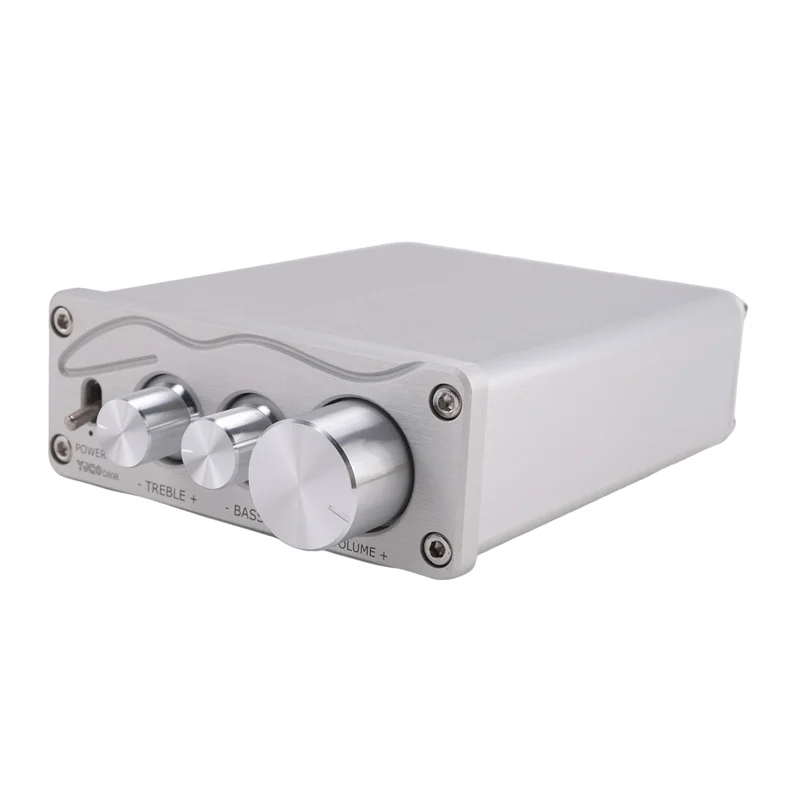 เครื่องขยายเสียงไฮไฟ MA12070 80Wx2 Bluetooth 5.0 สเตอริโอเครื่องขยายเสียงสําหรับโฮมเธียเตอร์คาราโอเกะ Amplifiy-เงินทนทาน