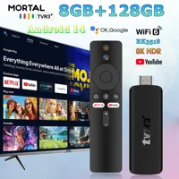 TV Stick 2026 TVR3+ con Interfaz de Usuario Dual, 8K HD, WIFI 6, Android 14.0, RK3518 Quad Core, 8GB RAM, 128GB ROM, Reproductor Multimedia para Cine en Casa