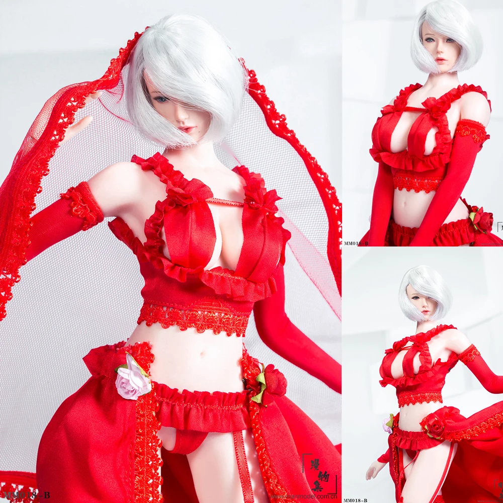 Disponibile Manmodel MM018B 1/6 Soldato femminile Fiore da sposa sexy Abito da sposa Modello adatto 12 "Action Figure Body da collezione