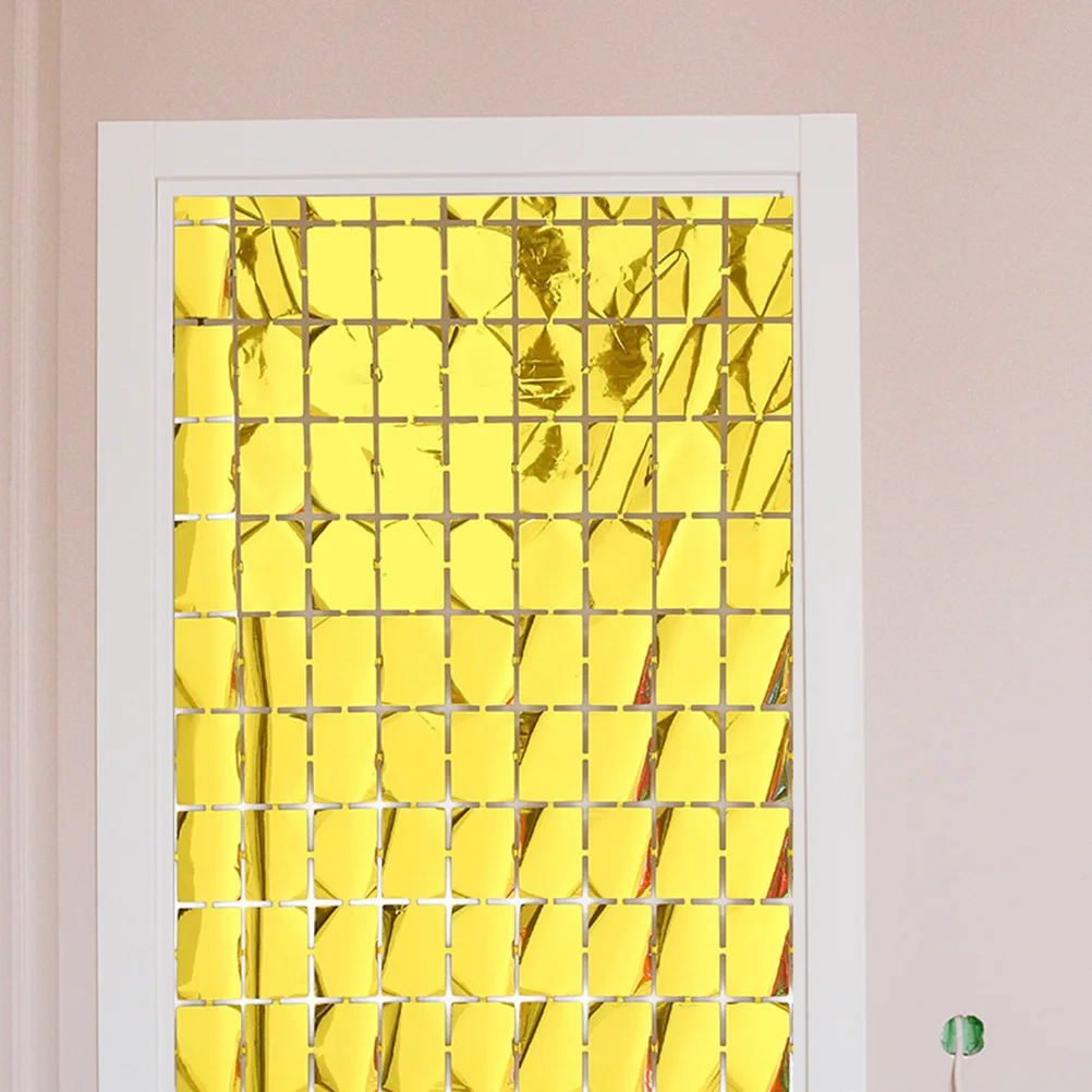 

2 Pcs Square Wedding Decor Backdrop Foil Fringe for Door Party Decoration The Pet Sequin Curtains