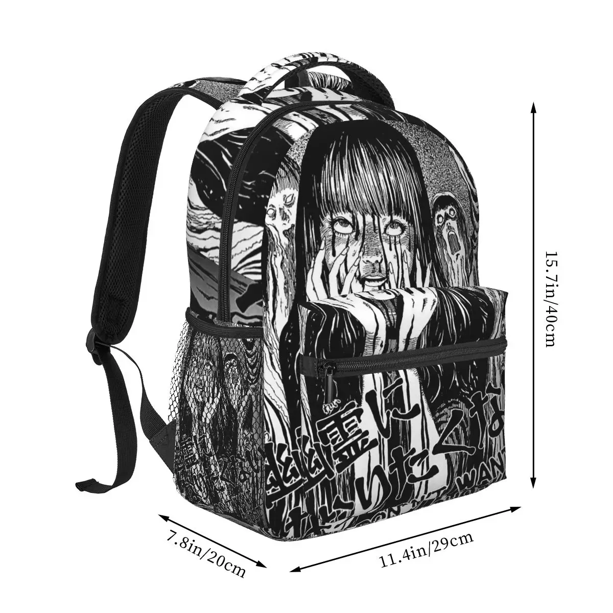 Tomie Junji Ito Horror Anime Comic Pattern Backpack Student Boys Girls BookBag Children School Bag Shoulder Bags for Men Women