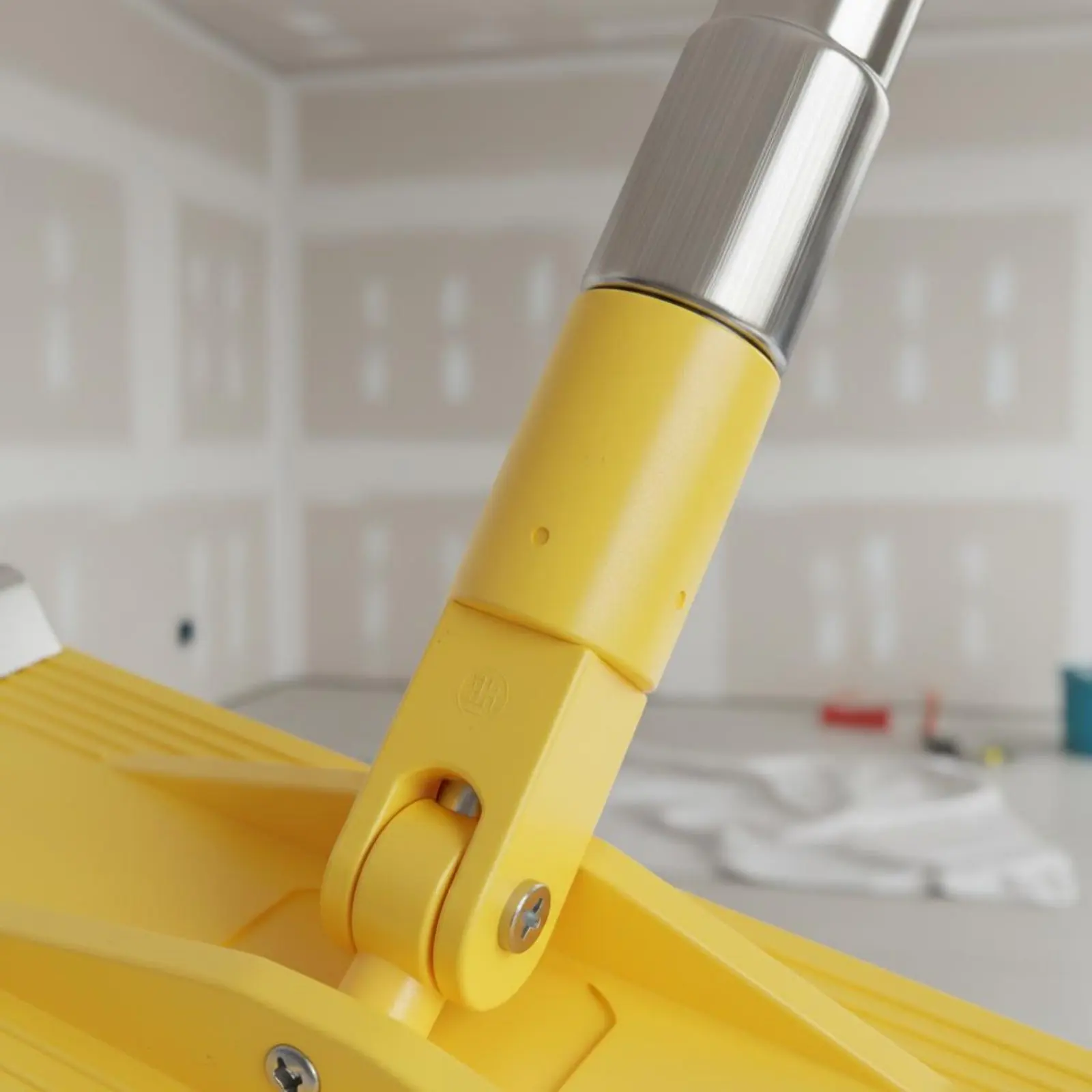 Rotating Head Pole Sander Sturdy Rotating Sander Head Sanding Paper Holder with Long Handle Stainless Steel Rod for Contractors