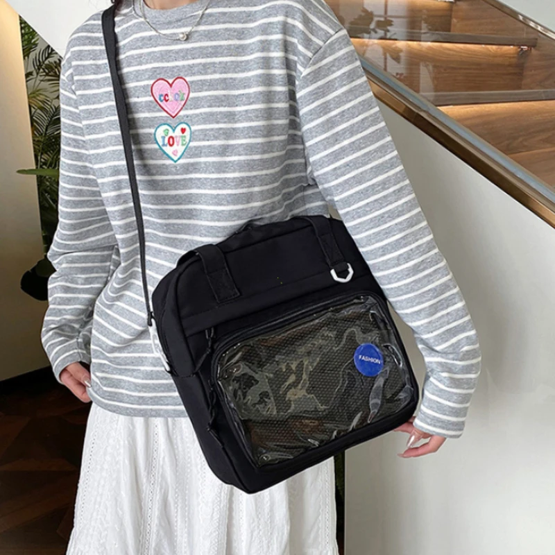 النمط الياباني Kawaii Itabag للدمى حقائب يد كبيرة حقائب مدرسية جديدة من النايلون للمراهقات حقيبة كتف JK حقيبة كروسبودي