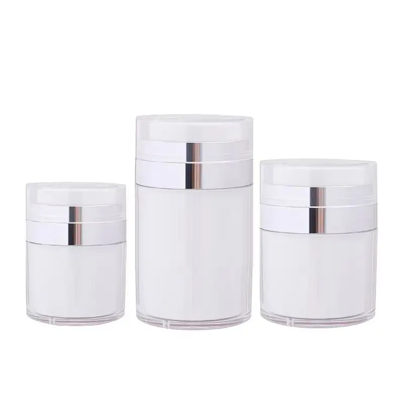 

10pcs Empty White Plastic Containers 15g 30g 50g 100g Acrylic Cosmetic Jar Skincrae Cream Pots Airless Lotion Refillable Bottle