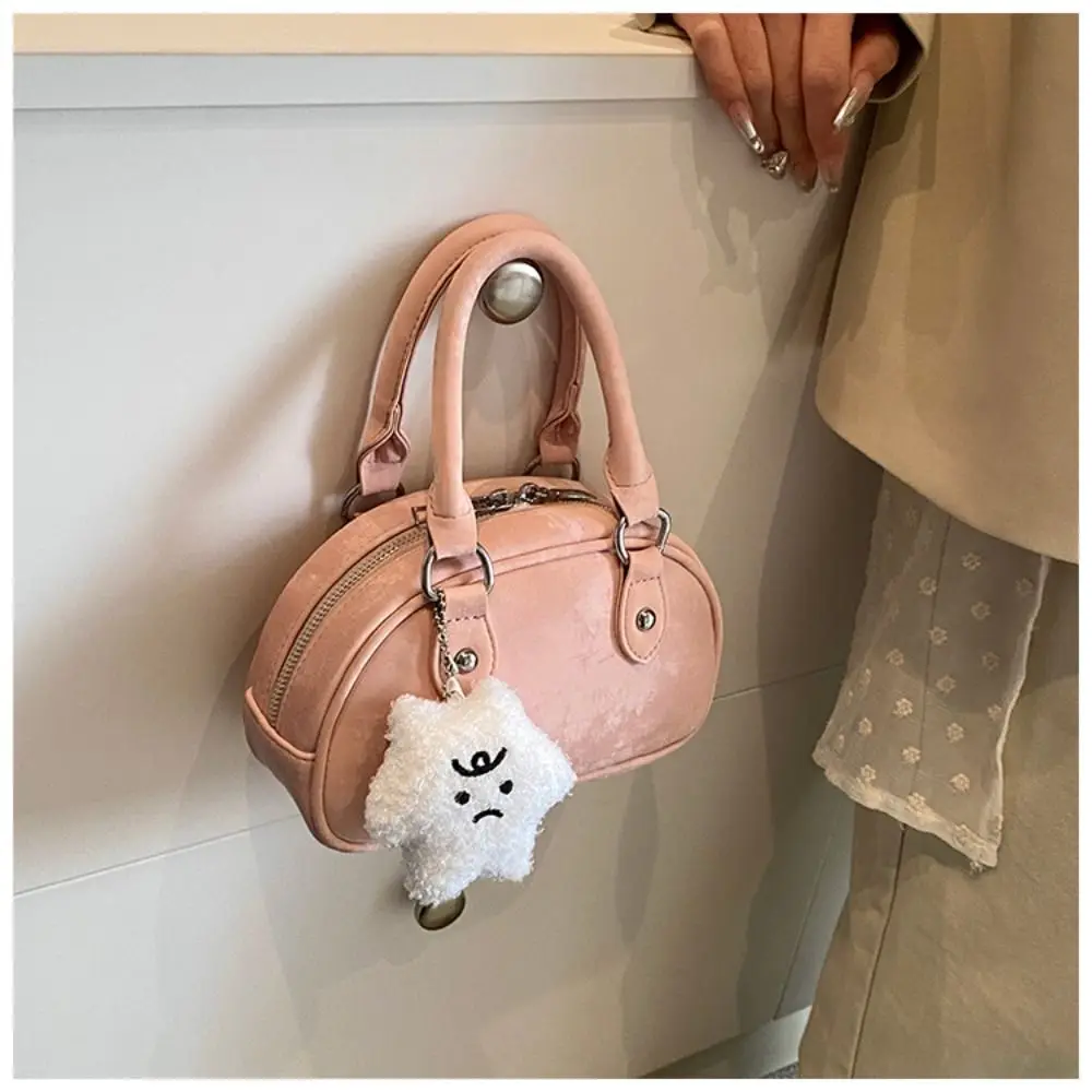 Purses Crossbody Bag Casual Pu Large Shoulder Bag with Belt with Pendant Messenger Bag Girl