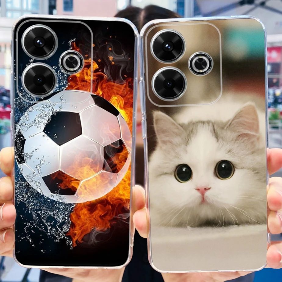 For Xiaomi Poco M6 4G Case New Fashion Painted Cover Soft Silicone Phone Case For Xiaomi Poco M6 Pro PocoM6 5G Back Cover Fundas
