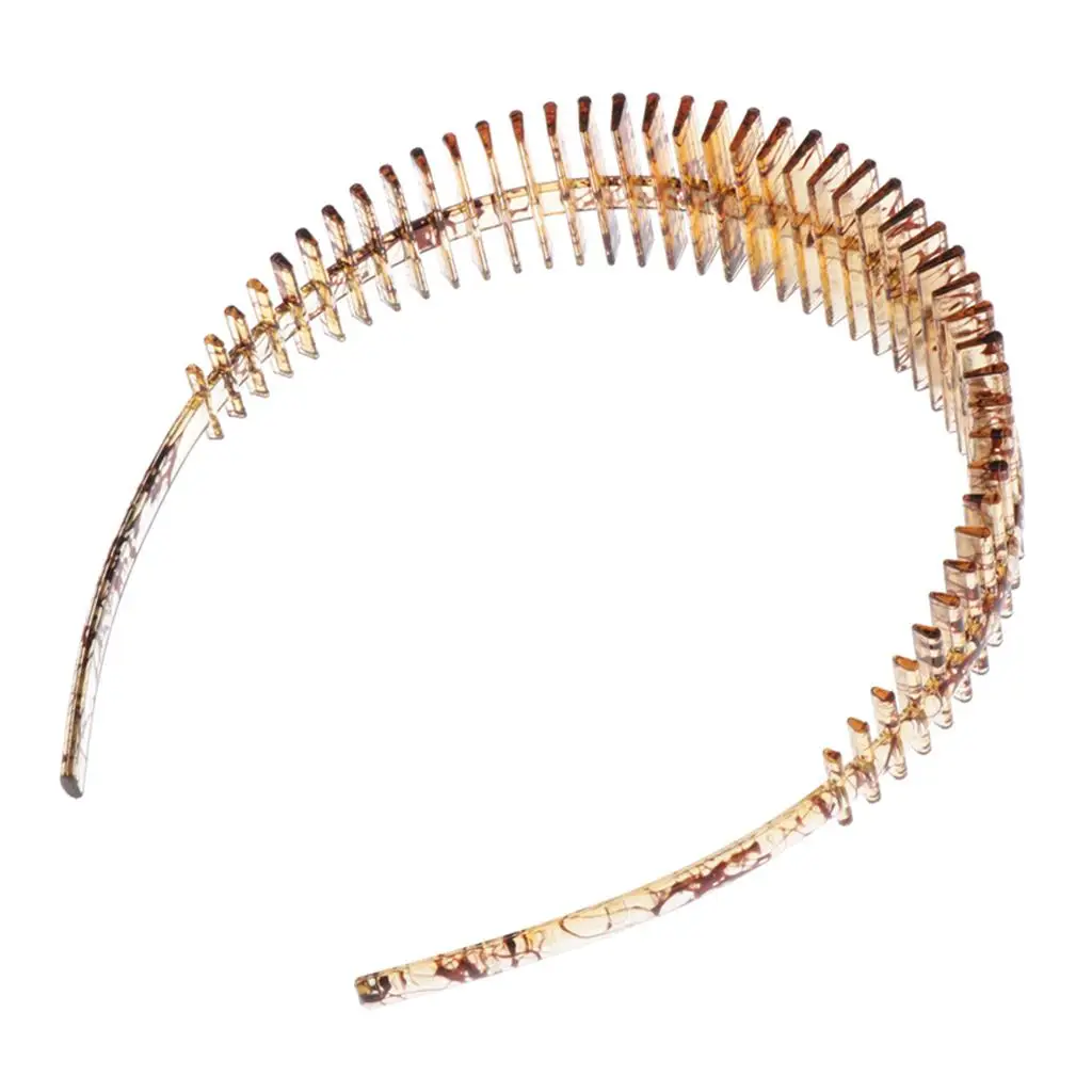 

Nonslip Toothed Hairbands - Hard - Hoop Hair Accessories - Unisex , Coffee