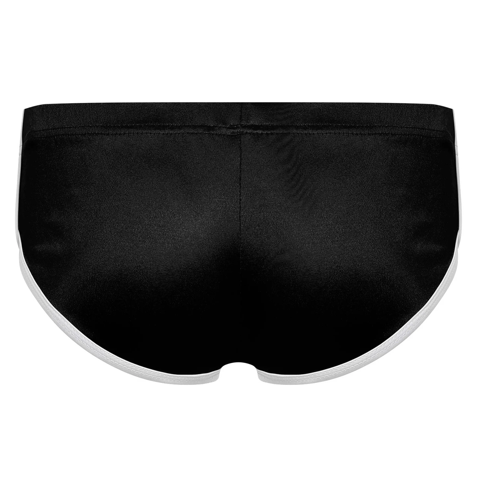 Mens Running Shorts Low Rise Ultra Short Quick Dry Stretchy Elastic Waist Color Block Hot Pants for Gym Beach Workout