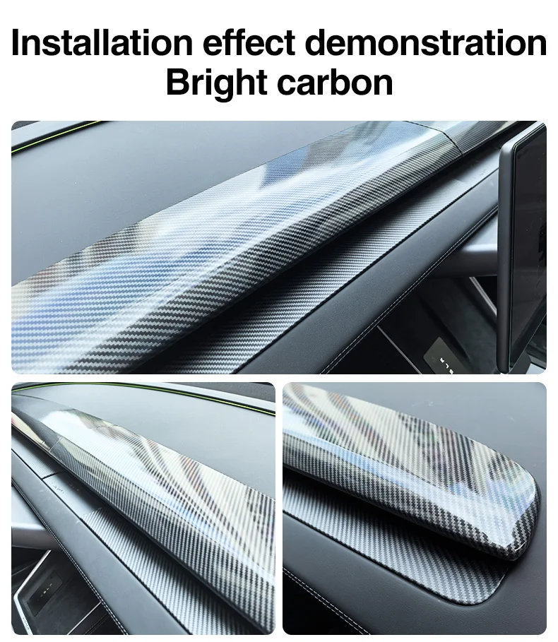 Für Tesla Model 3 Highland Armaturenbrett-Abdeckung Model Y Juniper Model Y L 2025 ABS-Verkleidungsleiste Split-Streifen-Abdeckung Innenraum-Zubehör – Detail 9